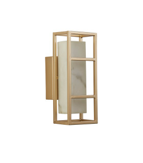 Mirage LED Wall Lamp Matt Gold & Marbleised Resin-2