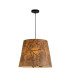 Isla 3 Light Dome Celling Pendant Recycled Paper Shade and Black Metal-1