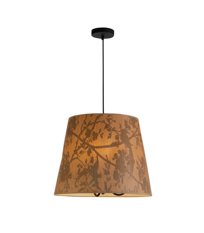 Isla 3 Light Dome Celling Pendant Recycled Paper Shade and Black Metal-1