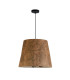 Isla 3 Light Dome Celling Pendant Recycled Paper Shade and Black Metal-2