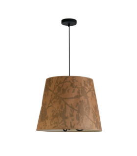 Isla 3 Light Dome Celling Pendant Recycled Paper Shade and Black Metal-2