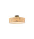 Isla 3 Light Flush Light Ceiling Light Recycled Paper Shade and Black Metal-1