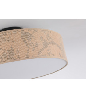 Isla 3 Light Flush Light Ceiling Light Recycled Paper Shade and Black Metal-2