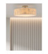 Isla 3 Light Flush Light Ceiling Light Recycled Paper Shade and Black Metal-3