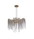 Heritage 5 Light Celling Pendant Gold Metal and Clear Glass Drops-2