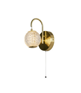 Allure Wall Lamp Satin Brass Metal & Clear Acrylic-1