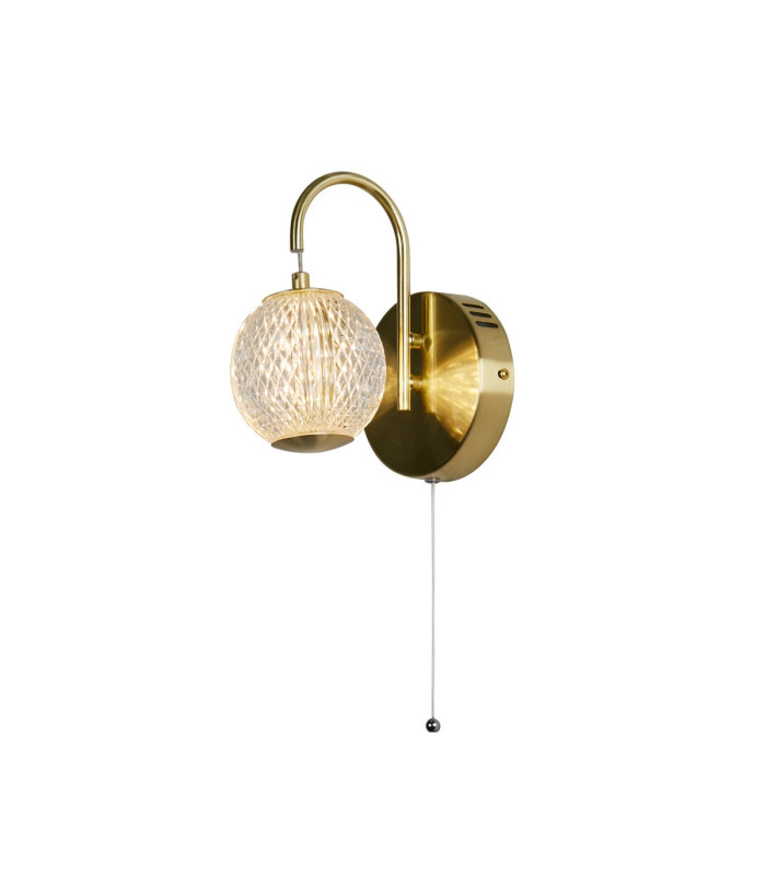 Allure Wall Lamp Satin Brass Metal & Clear Acrylic-1