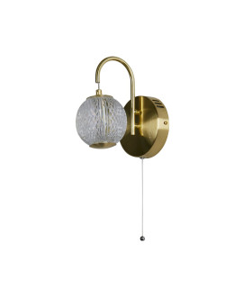 Allure Wall Lamp Satin Brass Metal & Clear Acrylic-2