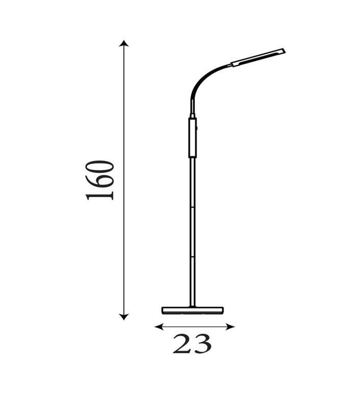 Plume Rechargeable Led Floor Lamp Black