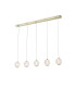 Allure 5 Light Bar Celling Pendant Satin Brass Metal & Clear Acrylic-1