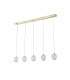 Allure 5 Light Bar Celling Pendant Satin Brass Metal & Clear Acrylic-2