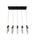Moonbeam 10 Light Celling Pendant Black Metal & Marbleised Resin-2