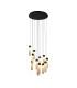 Moonbeam 13 Light Celling Pendant Black Metal & Marbleised Resin-1
