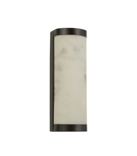 Nile LED Wall Lamp Matt Black Metal & Marbleised Resin-2