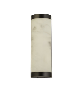Nile LED Wall Lamp Matt Black Metal & Marbleised Resin-2