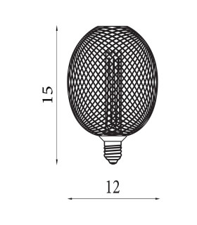 Wire Mesh Effect Globe Lamp Gold Metal