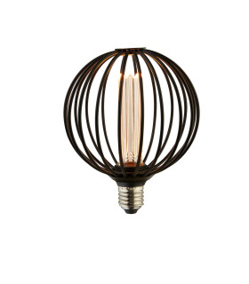 Globe Lamp Black Metal