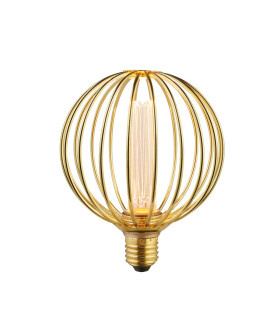 Globe Lamp Gold Metal