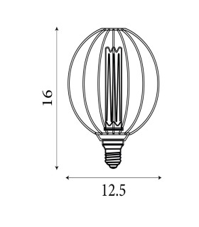 Globe Lamp Gold Metal