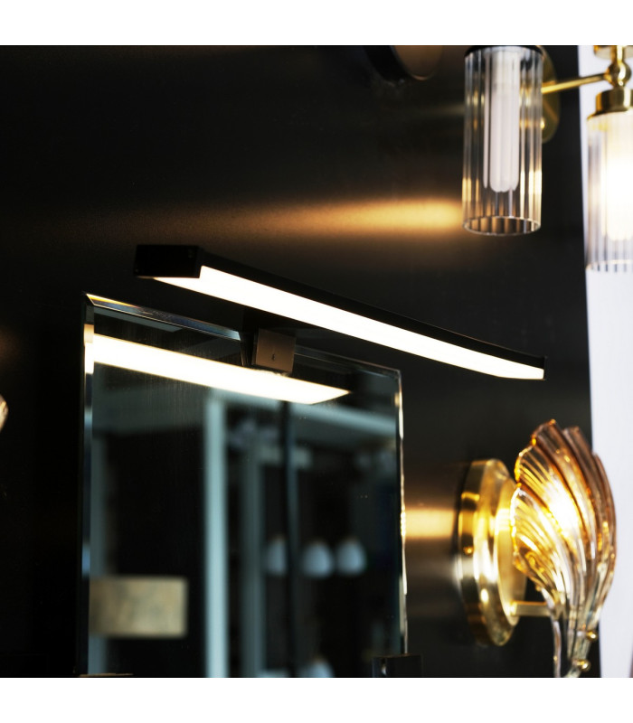 Kos LED Bathroom Mirror Wall Light Black-4