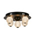Asteroid LED Flush Light Black Metal with Clear Acrylic Balls-1