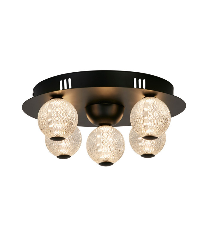 Asteroid LED Flush Light Black Metal with Clear Acrylic Balls-1