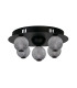Asteroid LED Flush Light Black Metal with Clear Acrylic Balls-2