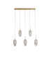 Rocky 5 Light Bar Celling Pendant Satin Brass Metal & Glass-2