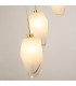 Rocky 5 Light Cluster Light Drop Celling Pendant Satin Brass Metal & Glass-3