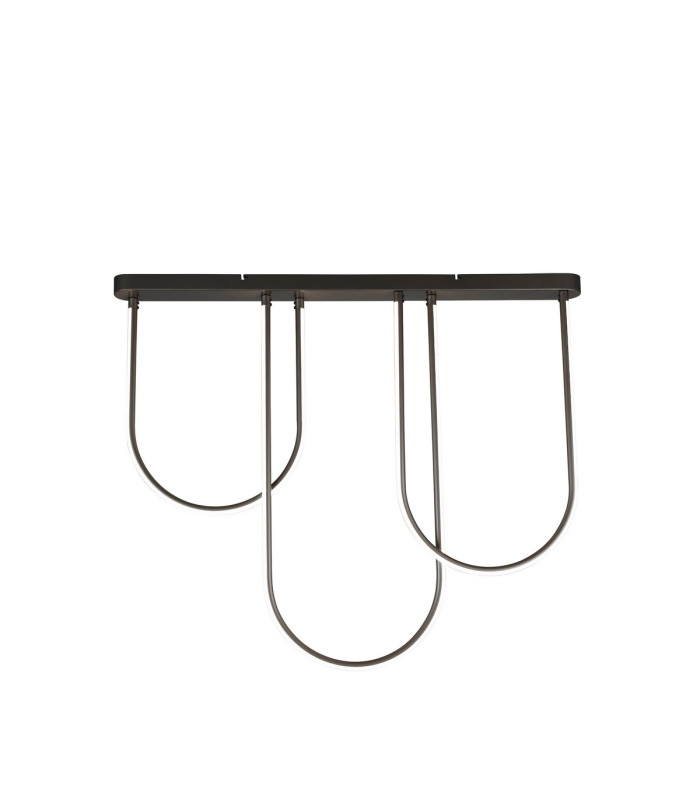 Chime LED Flush Light Ceiling Light Matt Black Metal-1