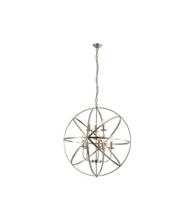 Orbit 8 Light Spherical Celling Pendant Antique Brass Metal-1