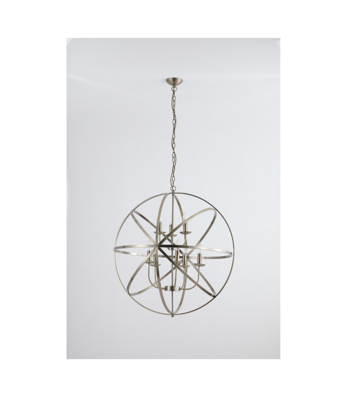 Orbit 8 Light Spherical Celling Pendant Antique Brass Metal-2