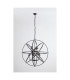 Orbit 8 Light Spherical Celling Pendant Matt Black Metal-1