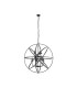 Orbit 8 Light Spherical Celling Pendant Matt Black Metal-2