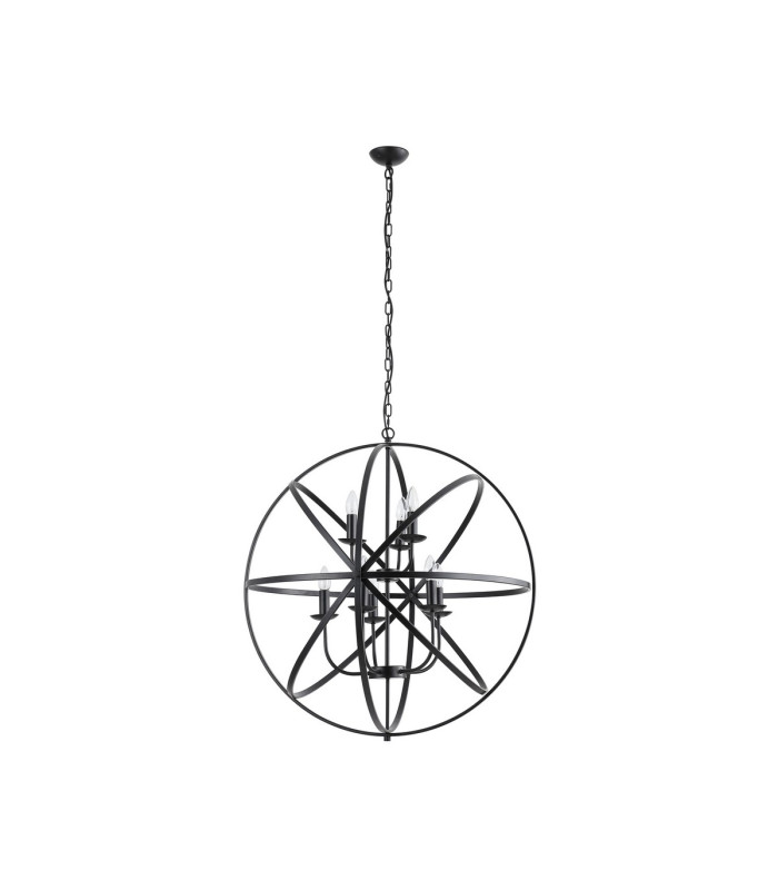 Orbit 8 Light Spherical Celling Pendant Matt Black Metal-2