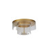 Deco LED Flush Light Gold Metal and Clear Acrylic-2