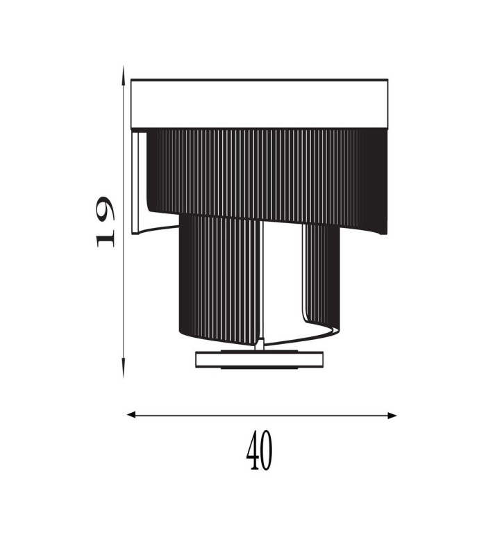 Deco LED Flush Light, Gold Metal and Clear Acrylic