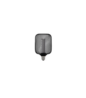 Wire Mesh Effect Drum Lamp Black Metal-2