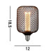 Wire Mesh Effect Drum Lamp Black Metal