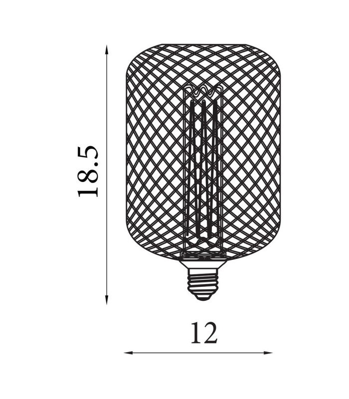 Wire Mesh Effect Drum Lamp Black Metal