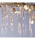 Heritage 10 Light Diner Bar Celling Pendant Gold Metal and Clear Glass-3