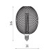 Wire Mesh Effect Globe Lamp Black Metal