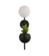 Lunar Wall Lamp Black Metal & Opal Glass-2