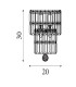 Empire 2 Light Wall Lamp, Chrome with Clear Crystal