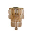 Empire 2 Light Wall Lamp Satin Brass Metal & Champagne Crystal-2