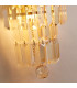 Empire 2 Light Wall Lamp Satin Brass Metal & Champagne Crystal-3