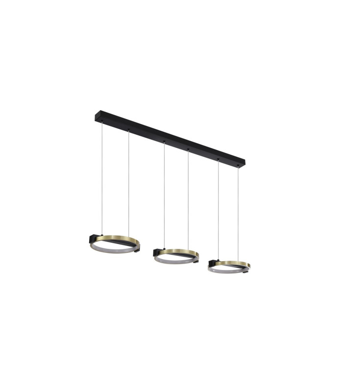 Aerial 3 Light LED Bar Celling Pendant Gold and Black Metal-2