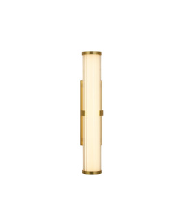 Clamp Wall Lamp Gold Metal Ribbed Clear & Opal Diffuser-1