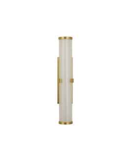 Clamp Wall Lamp Gold Metal Ribbed Clear & Opal Diffuser-2