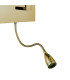 Hotel Wall Lamp- Satin Brass Metal & White Fabric Shade-3